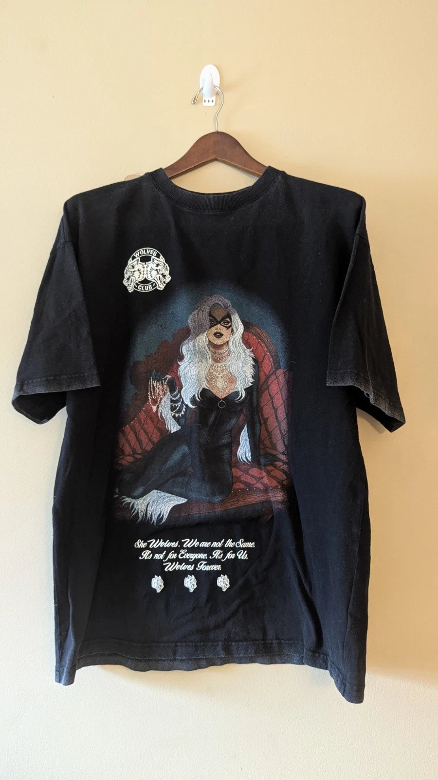 Darc Sport x Marvel "You Wouldn't Get It" Oversized Shirt Black Cat Size M 22x30