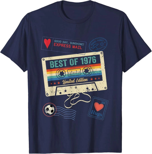 50th Birthday Celebration Vintage Soccer Fan Retro 80s T-Shirt