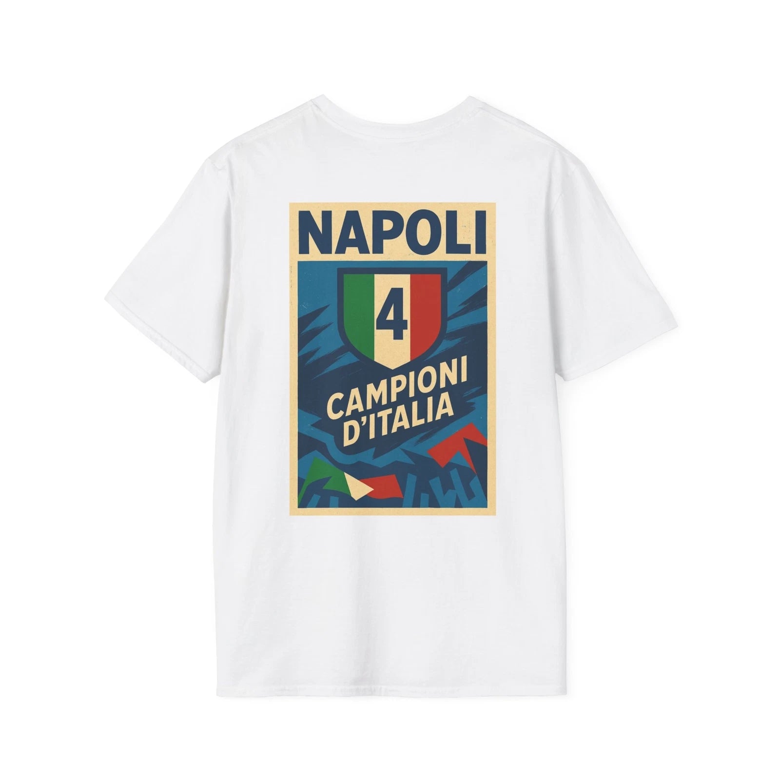 Napoli 4 Campioni D'Italia T-Shirt - Cuore Partenopeo