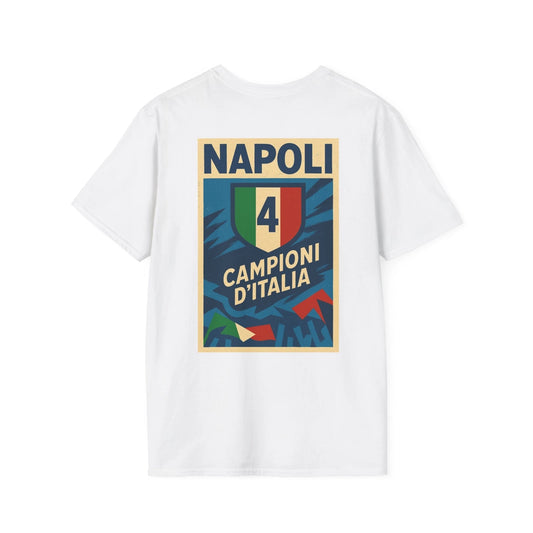 Napoli 4 Campioni D'Italia T-Shirt - Cuore Partenopeo