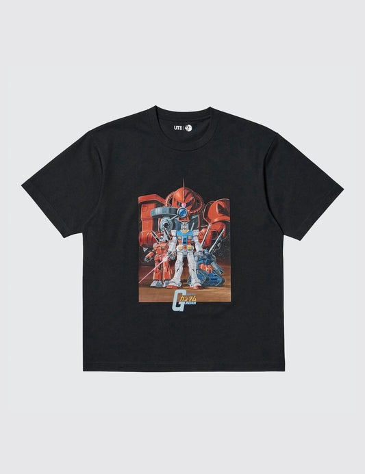 Uniqlo Mobile Suit Gundam 45th Anniversary UT T-Shirt XXL Anime Manga Black NEW