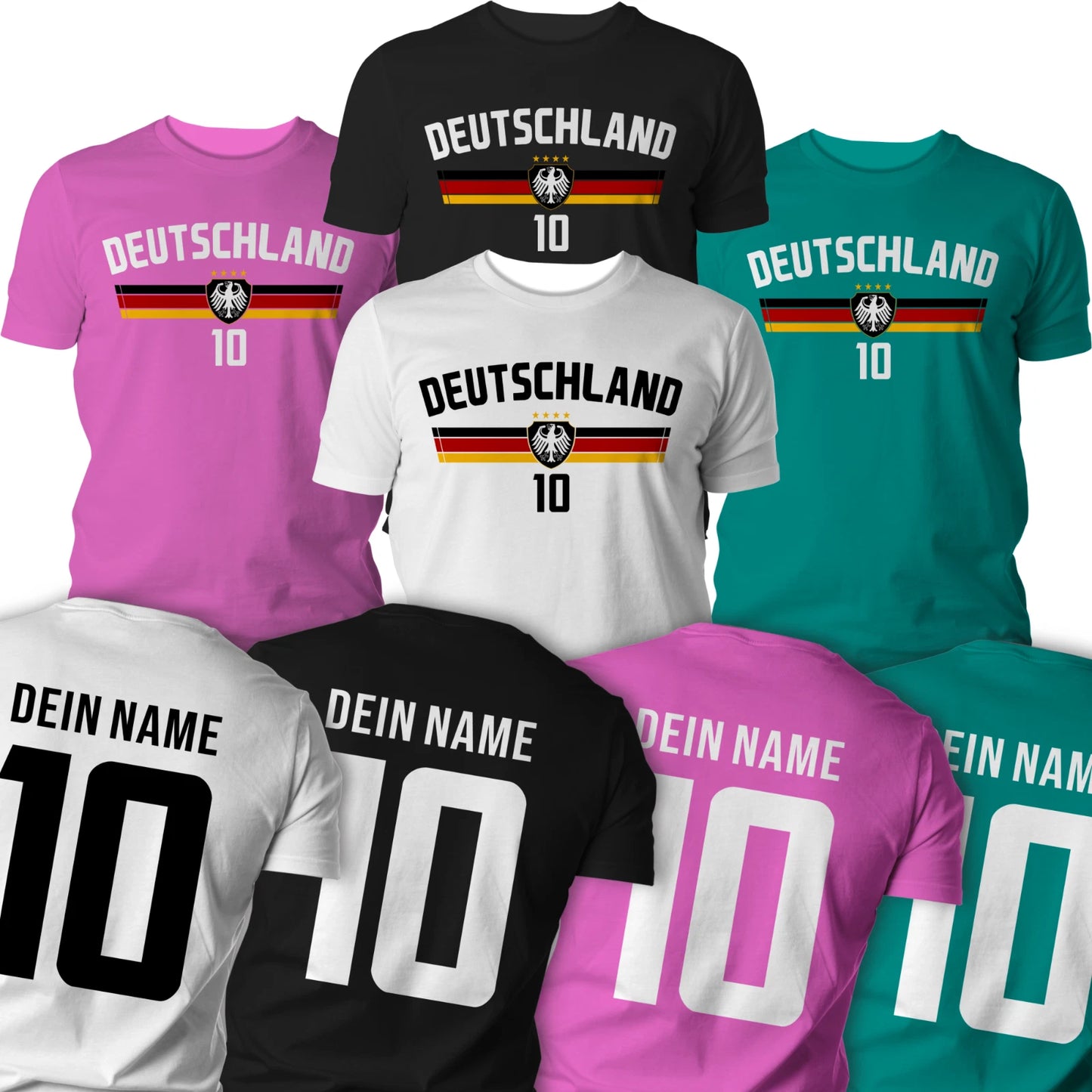 Germany Fan Shirt With Desired Name & Number Personalised World Cup Gift 2026