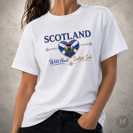 Scotland t shirt football fan wild heart flag Scottish soccer top 2026 gift tee
