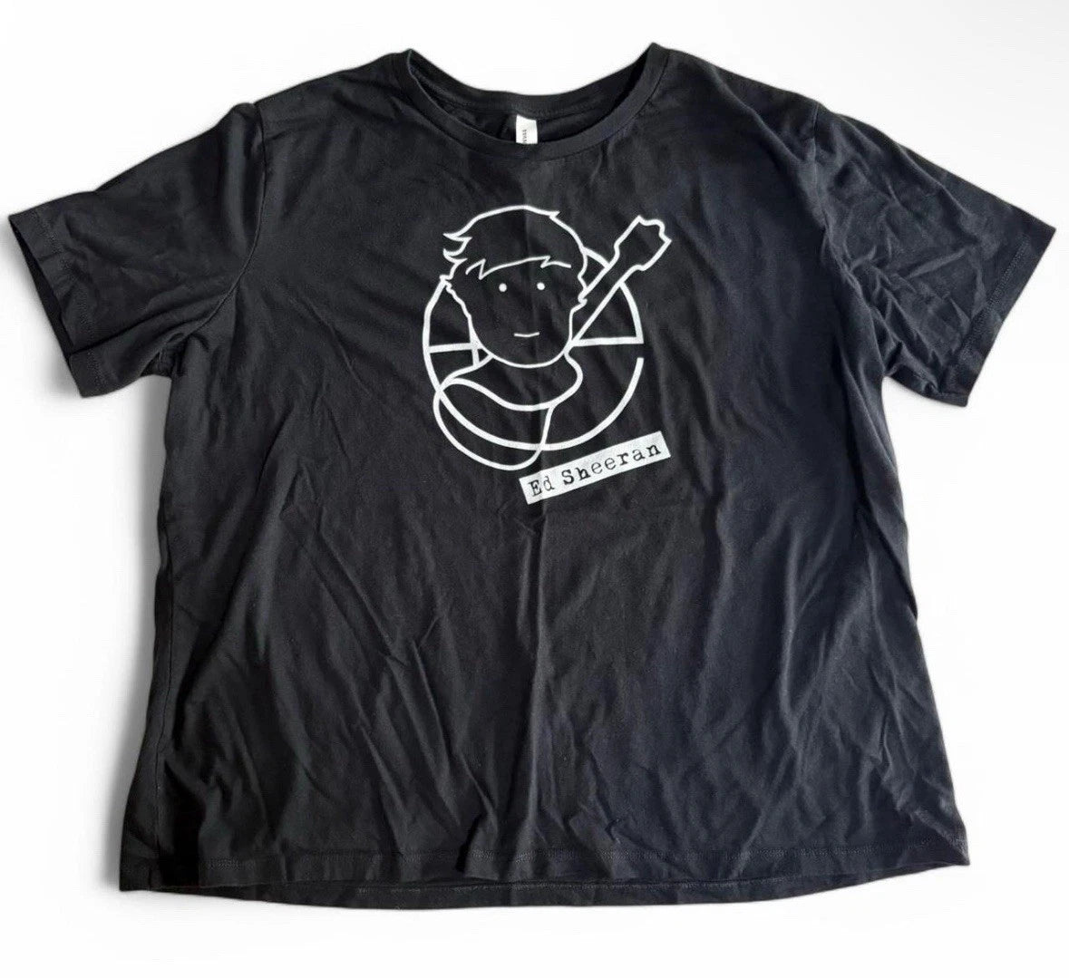 ED SHEERAN SIMPLE OUTLINE ACOUSTIC GUITAR UNISEX SIZE 2XL SHORT SLEEVE SHIRT