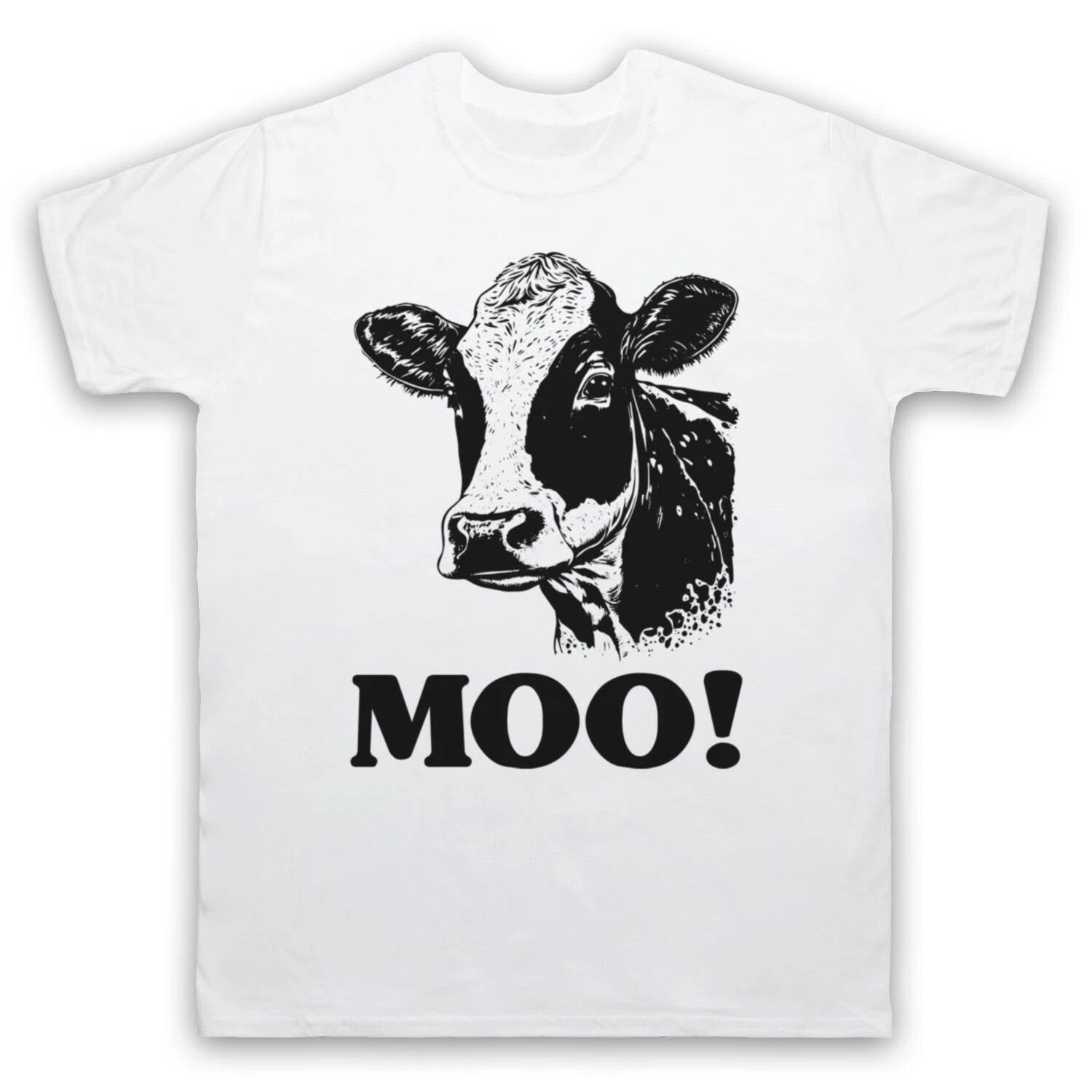 COW MOO! FUNNY SLOGAN BOVINE QUOTE NOISE SILLY MENS & WOMENS T-SHIRT