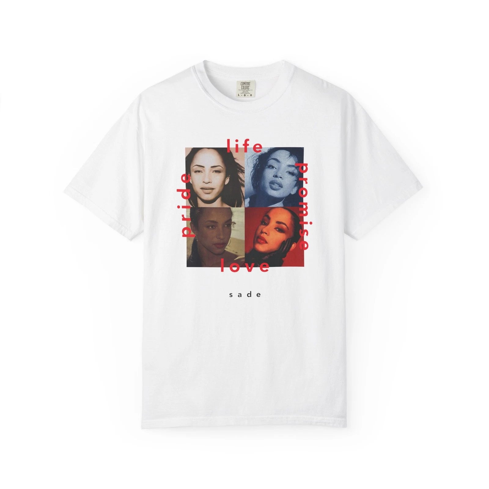 Sade Life Promise Love Pride Tee Shirt Vintage 90s Pop R&B