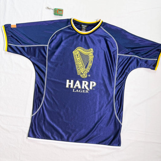 Vtg Y2K Harp Lager Beer Soccer Jersey Guinness - XL