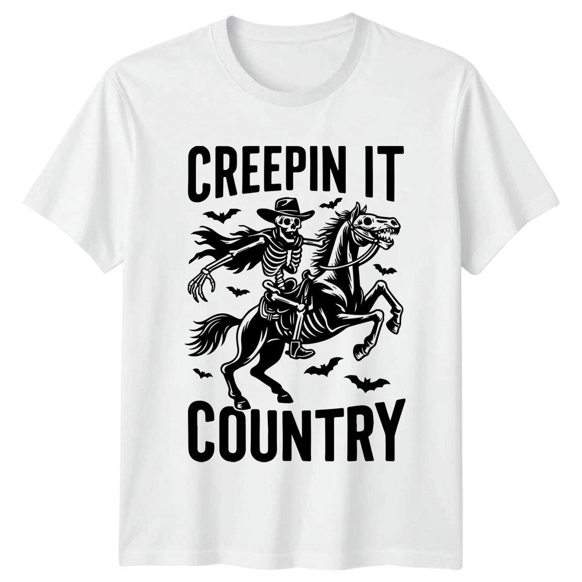 Creepin It Country T-Shirt Halloween Country Music Gift For Him And Her
