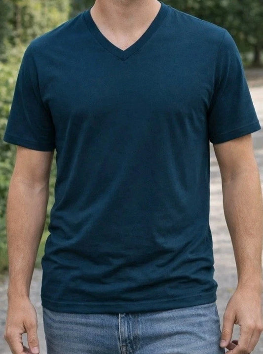 Goodfellow & Co Men’s V-Neck T-Shirts (2) You Pick Large Thunderbolt Blue NWT