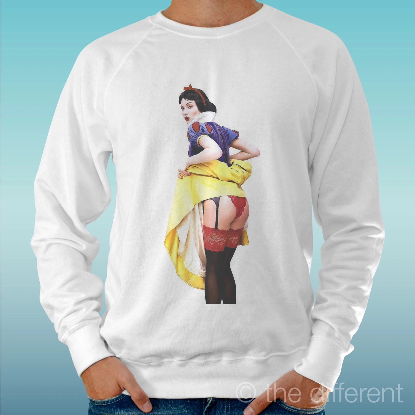 Felpa Man Light Sweater White " Sexy Snow Road To Happiness