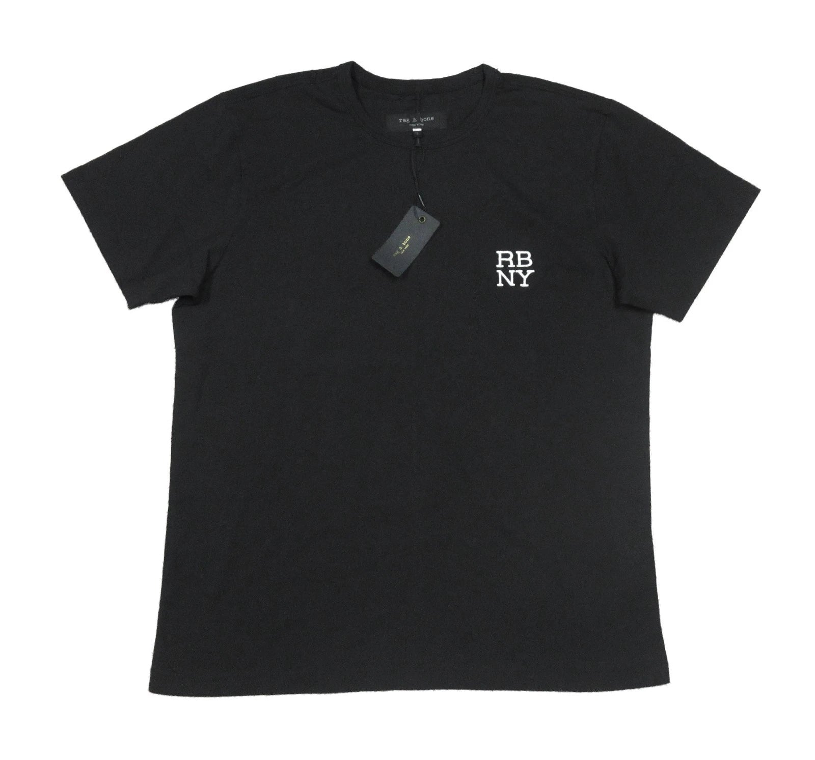 rag & bone Men's Black Monogram Logo Graphic Short Sleeve T-Shirt L