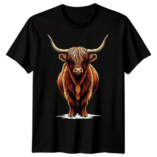 Highland Cow Highland Cattle Animals Mens T-Shirt Scottish Farm Animal