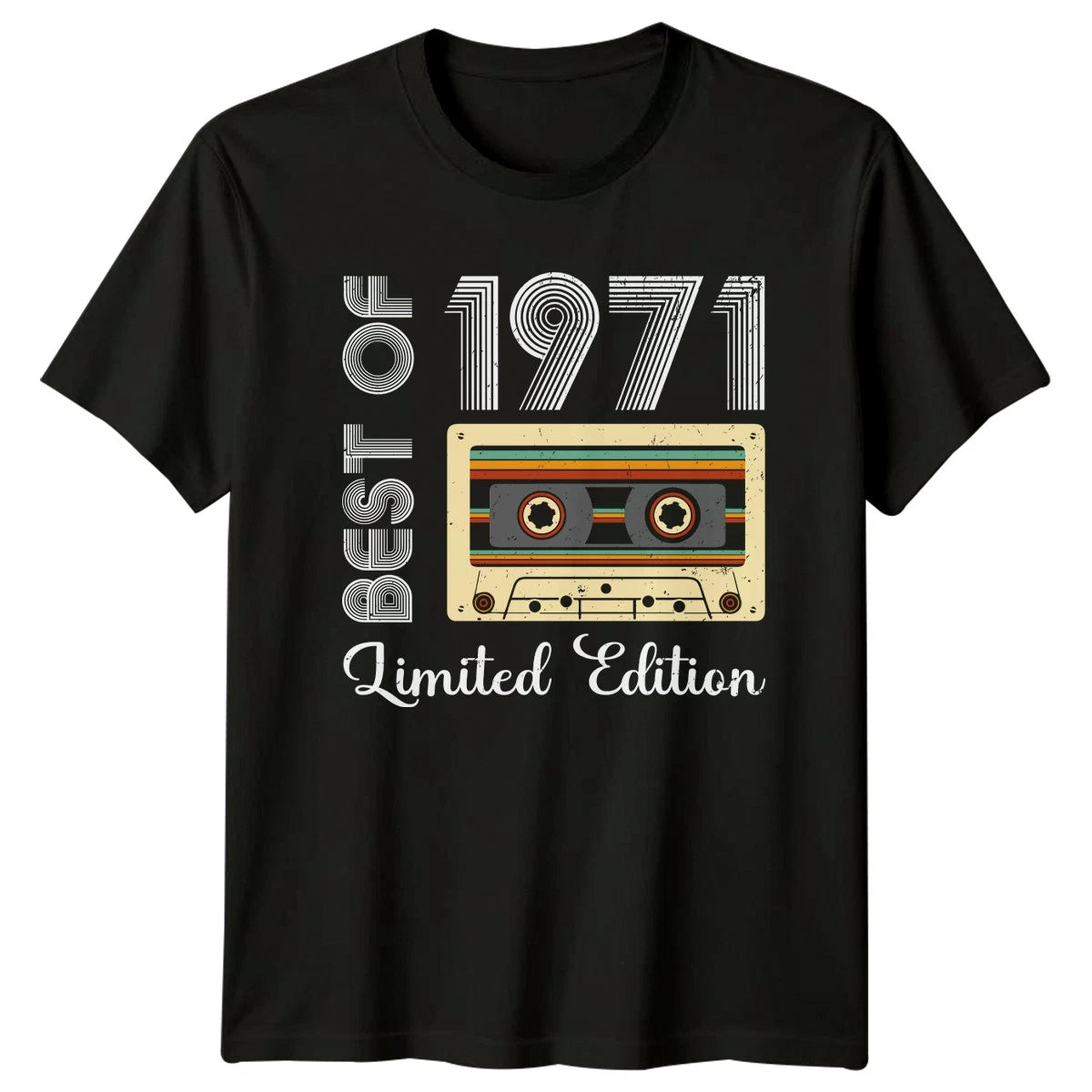Best Of 1971 Limited T-Shirt Cassette Tape 55th Birthday Gift For Him And Her