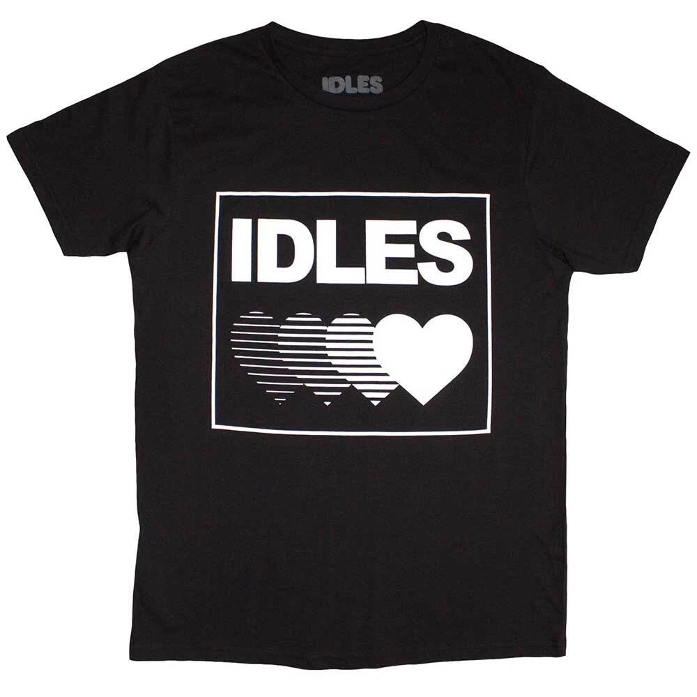 Idles T-Shirt Gradient Heart Band Official Black New