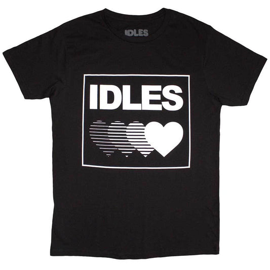 Idles T-Shirt Gradient Heart Band Official Black New