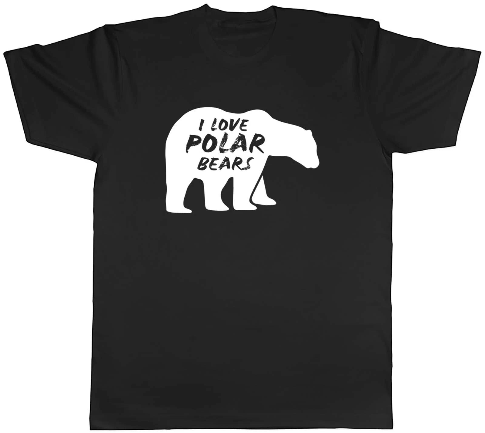I Love Polar Bears Mens T-Shirt Arctic Wildlife Lover Tee Gift