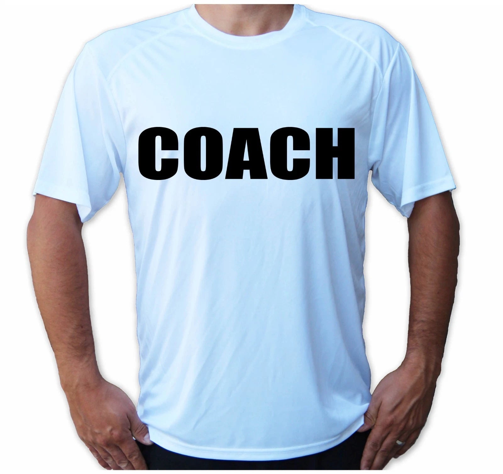 Soccer Tennis Coach College Team Sport Tee Sleeve UPF 30 T-Shirt UV Protection