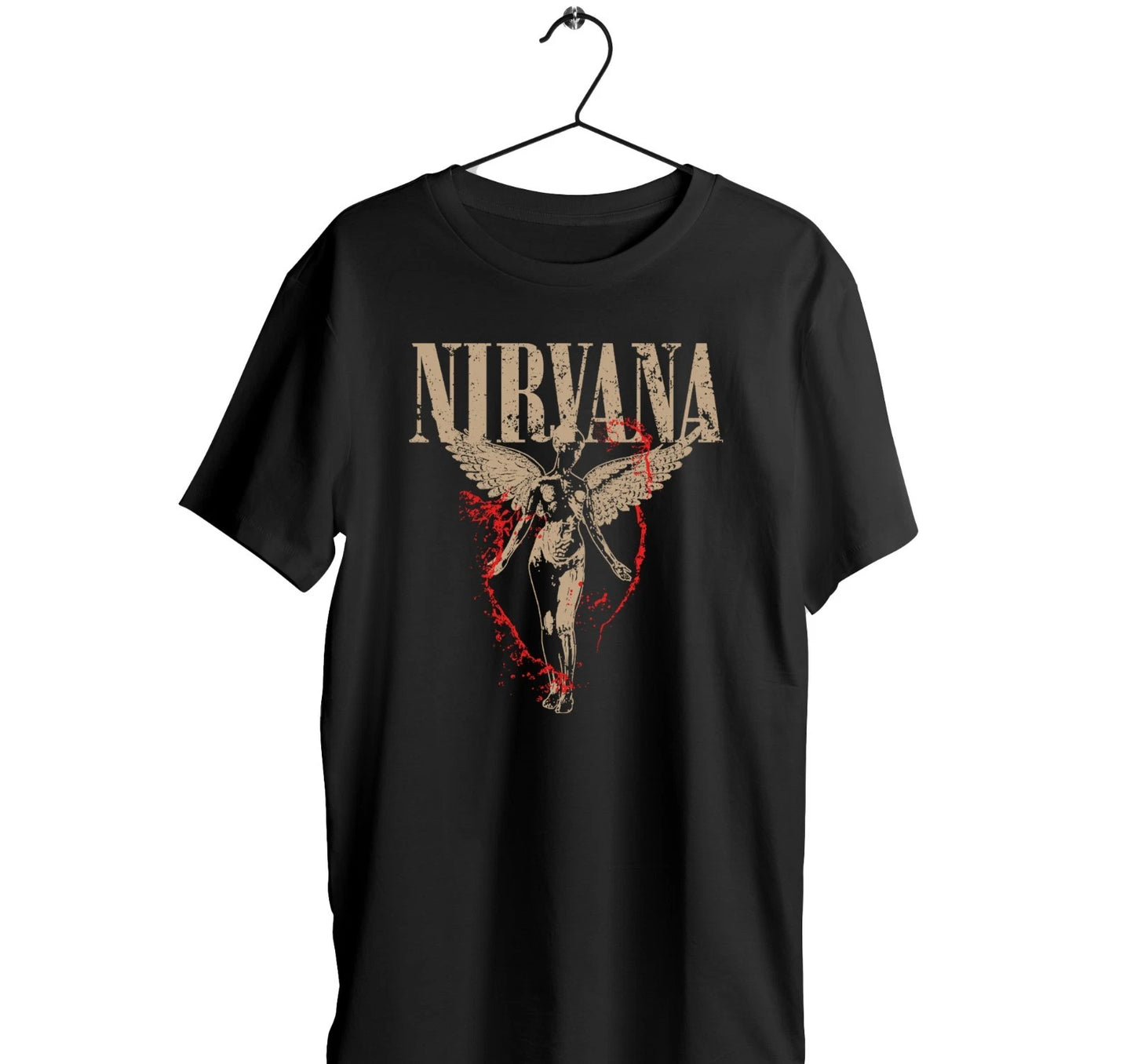 In Utero Black  T-Shirt - breathable Polyester  Grunge Alternative Rock Punk tee