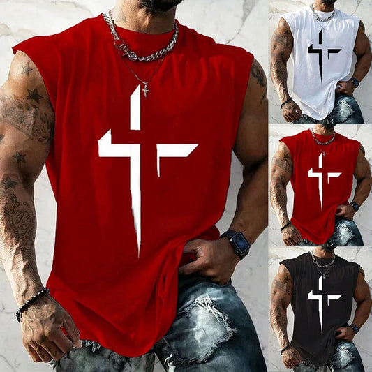 Mens Gym Sport Tank Vest Tops Sleeveless Bodybuilding Fitness Muscle Tee T-shirt