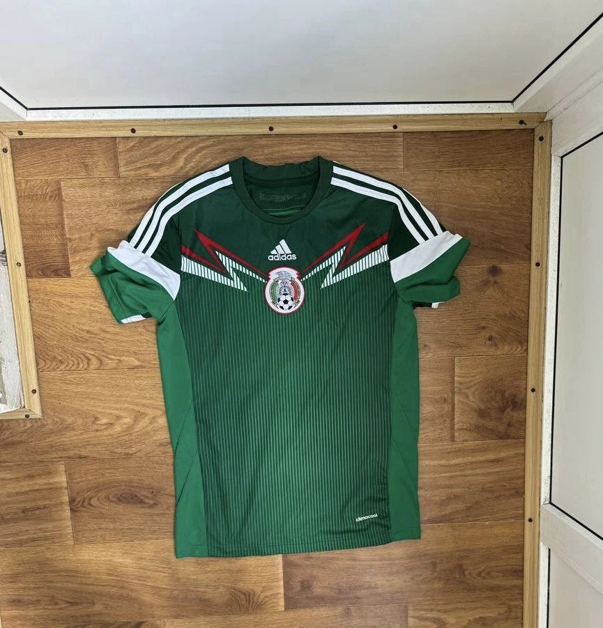 Adidas Green Mexico National Team Futbol Soccer 2013/2014 Climacool Jersey M