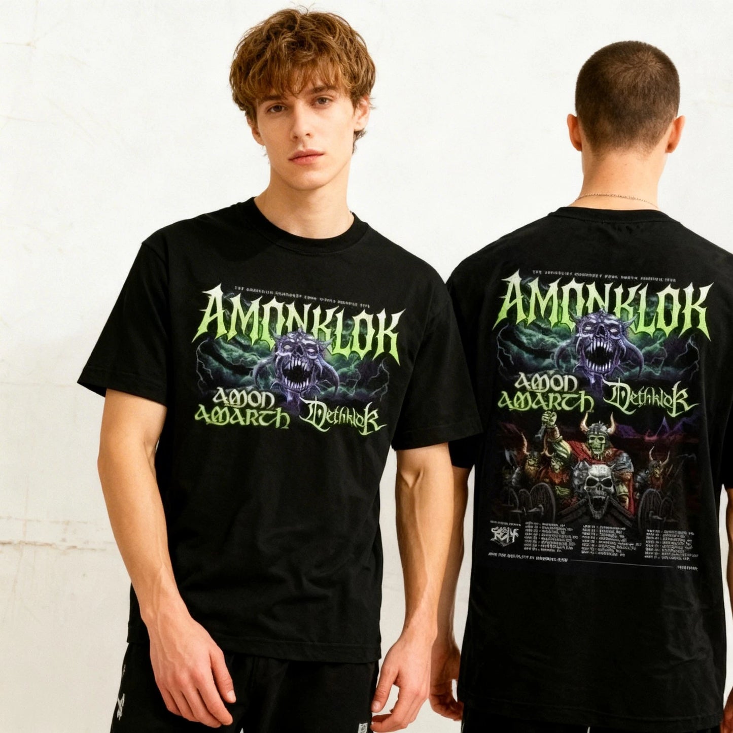 Amonklok 2026 North America Tour Tee Amon Amarth Dethklok Castle Rat