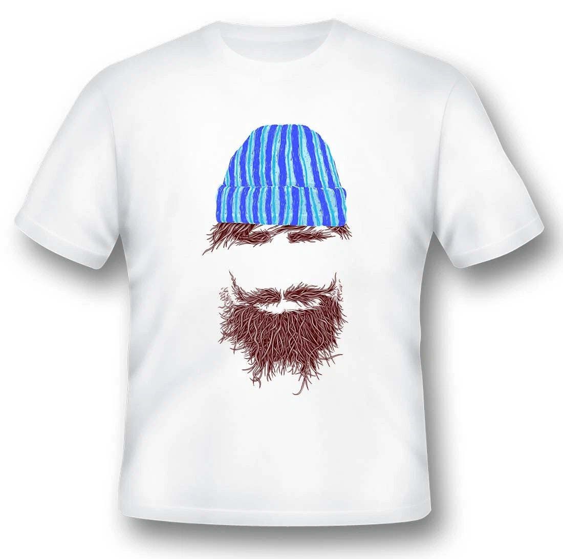 Hipster Beard t tee shirt black or white tee