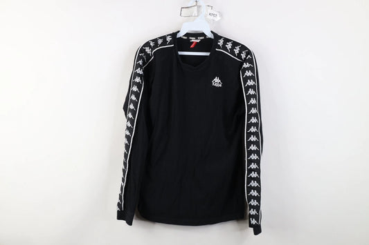 Vtg 90s Y2K Kappa Mens Small Taped Logo Soccer Football Long Sleeve T-Shirt
