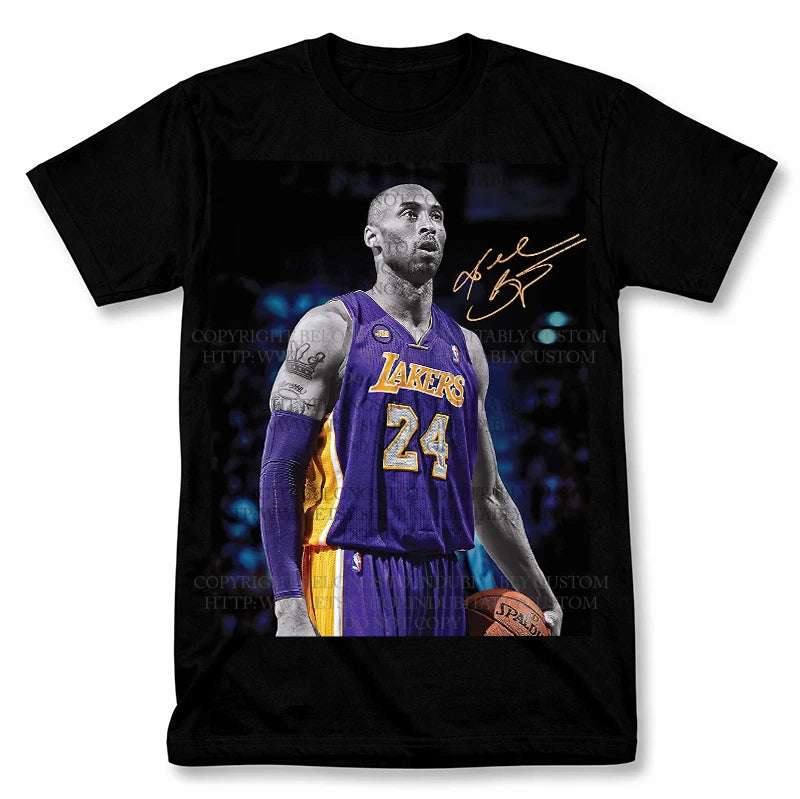 Kobe Bryant Los Angeles Lakers Graphic T Shirt Vintage Style Basketball Fan Tee