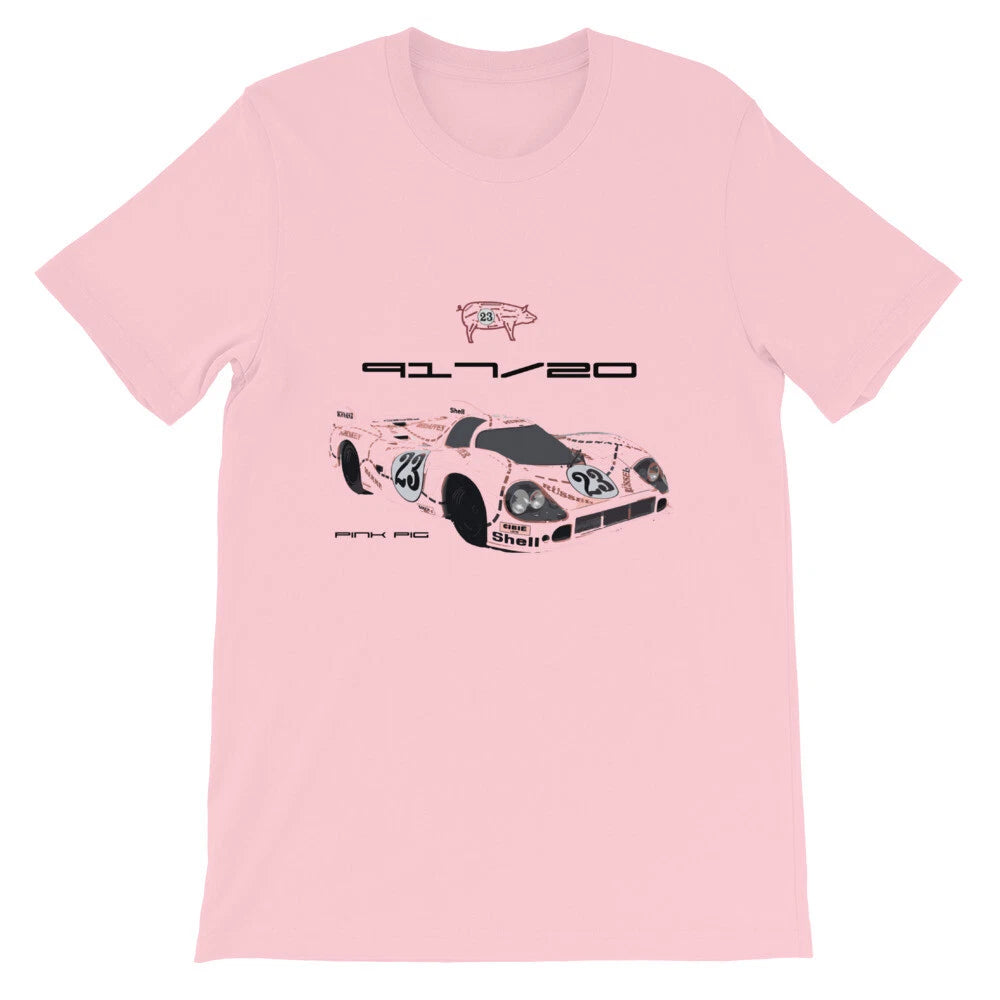 Pink Pig 917/20 Vintage Race Car Short-Sleeve Unisex T-Shirt