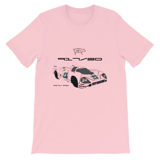 Pink Pig 917/20 Vintage Race Car Short-Sleeve Unisex T-Shirt