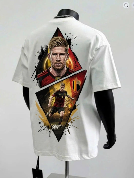 Kevin De Bruyne Belgium Soccer Graphic T-Shirt Football Fan Unisex Tee