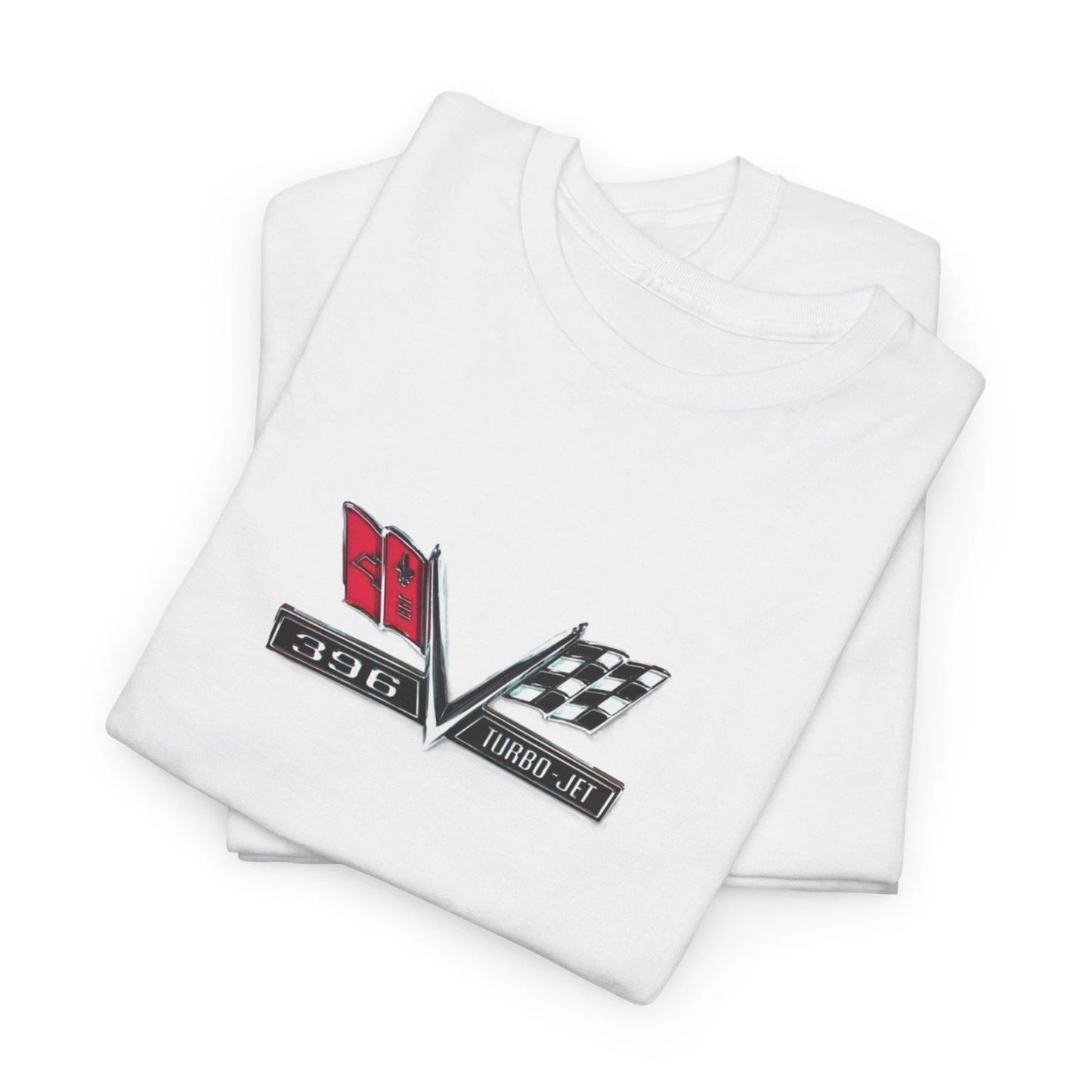 396 Turbo-Jet Crossed Flags Big Block T-Shirt