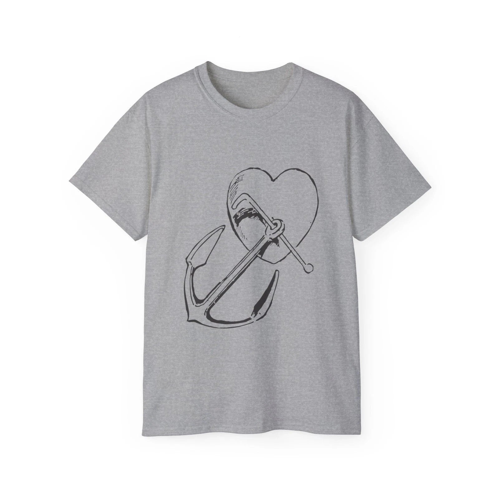 Heart Anchor Vintage Vintage Tattoo Nautical | Custom Graphic T-Shirt