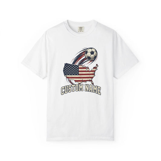 Custom USA Map Soccer Shirt | Personalized Name Football Fan Tee | Matchday Map