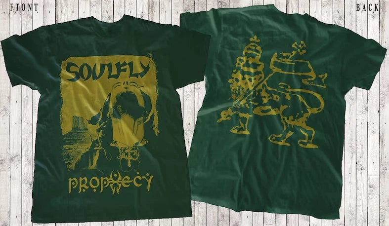 New Dtg/Dtf printed T-shirt -SOULFLY- Prophecy' - size- S,M,L,XL,2-3