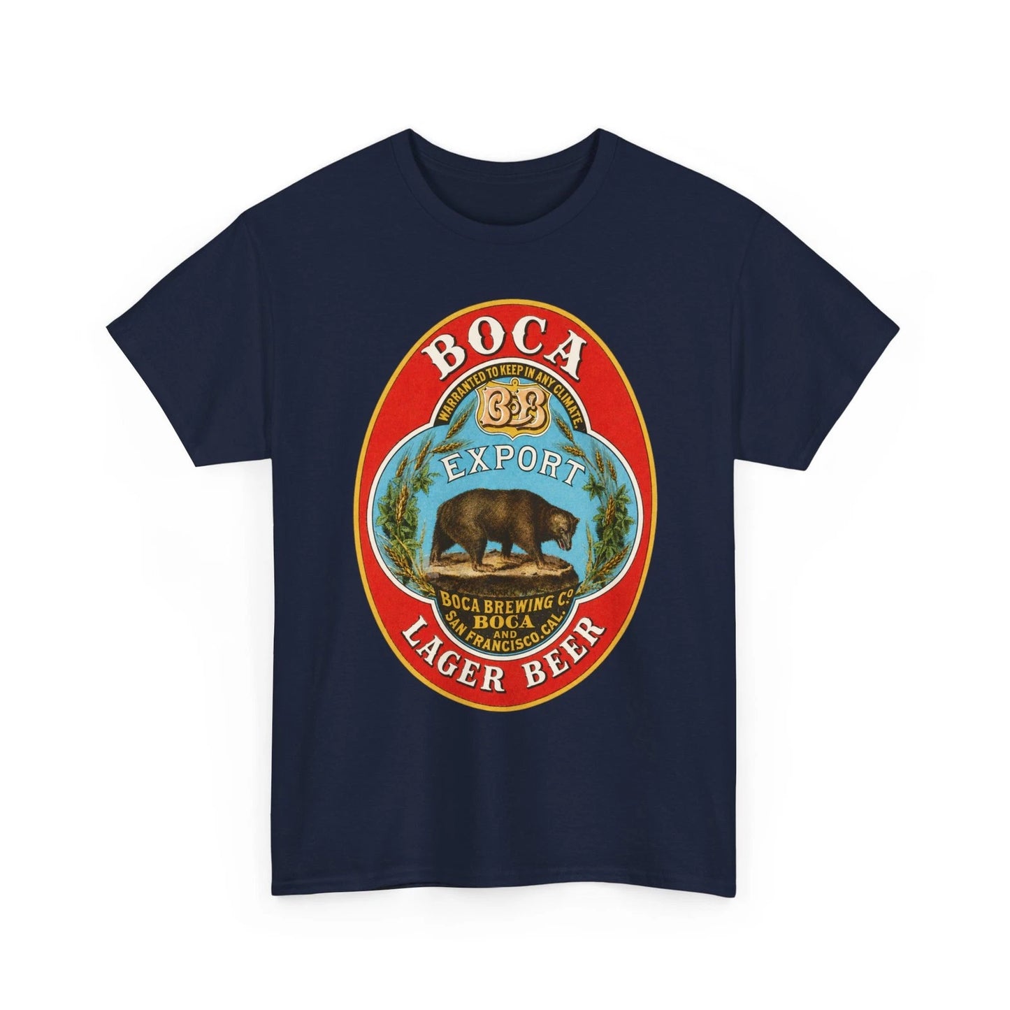 Boca Export San Francisco California Pre-Pro Brewing Co. Bear Retro Beer T-Shirt