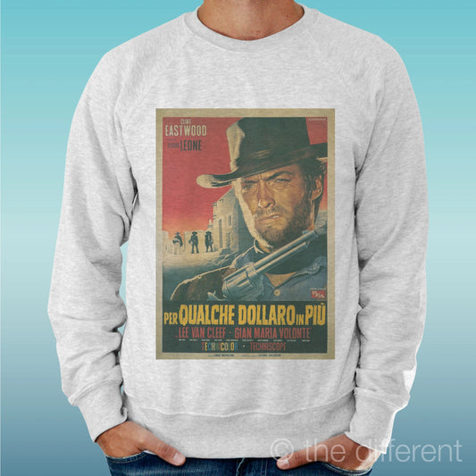 Felpa Man Light Sweater Light Grey " Qualche Dollaro Up Movie "