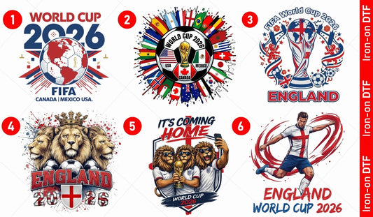 Football Worldcup 2026 DTF Iron On Heat Transfer for Kids Unisex Soccer T shirt