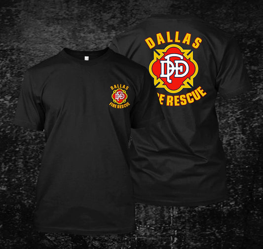 Dallas fire rescue -  Custom Men's Back and front T-Shirt Tee