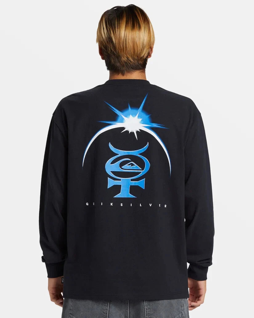 Quiksilver Eclipse Men's long sleeve graphicv T shirt  Extra Large   NWT $40