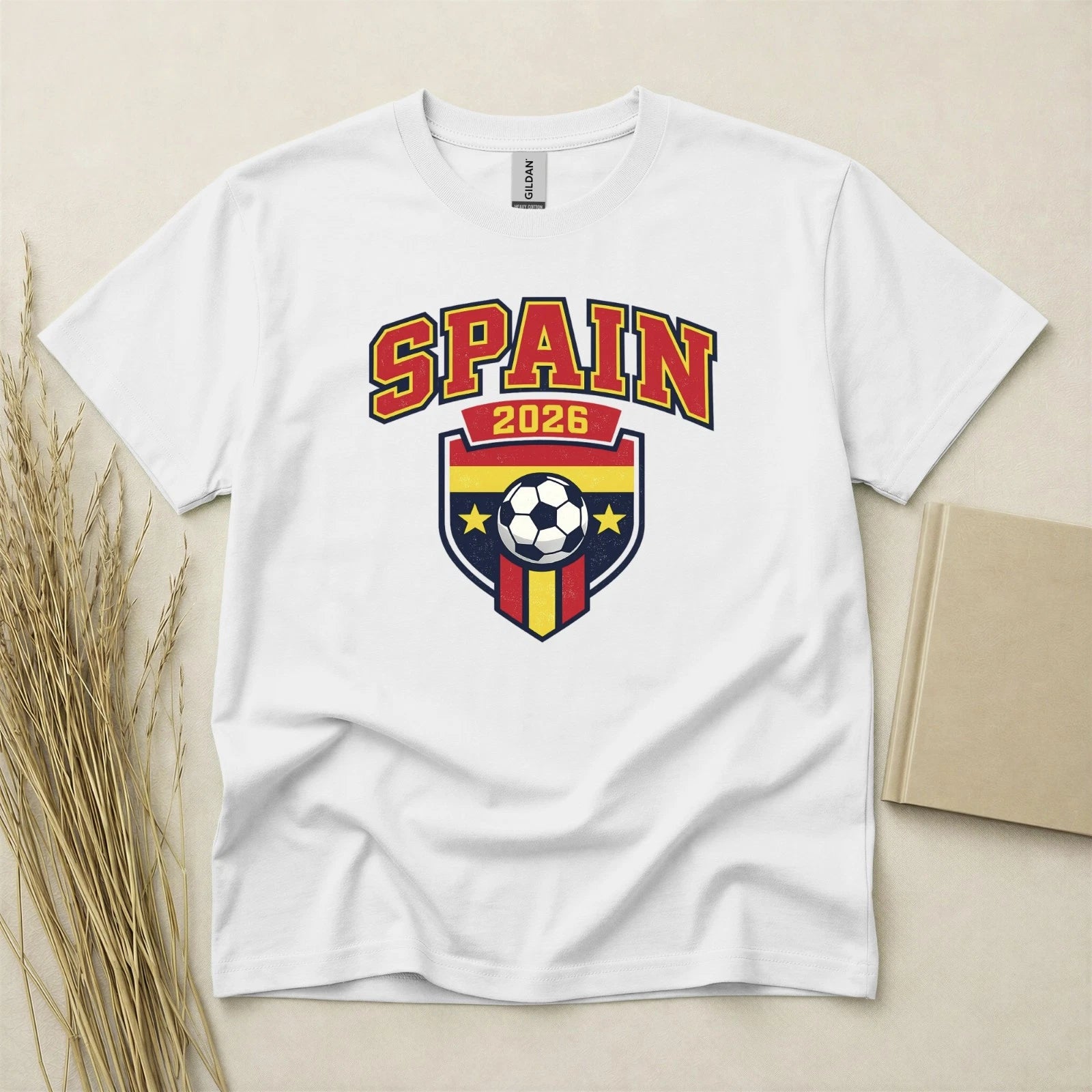 Spain 2026 Football Fan T Shirt Soccer Supporters Gildan Cotton Family Top