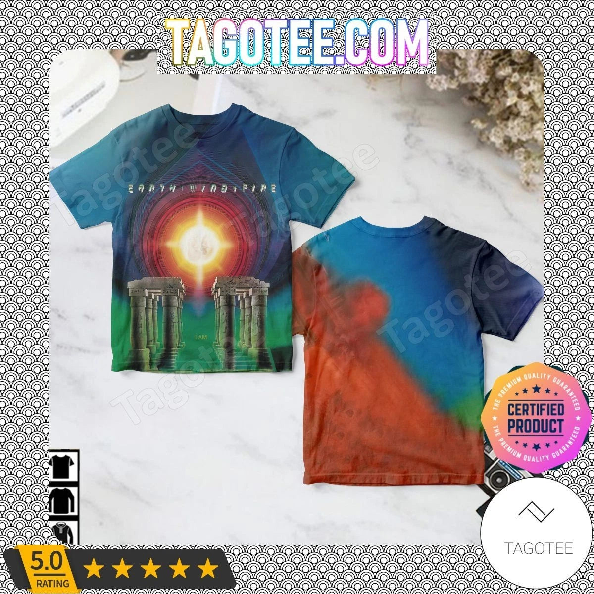 Earth, Wind And Fire I Am Album Cover 3D T-shirt S-5XL HRL472