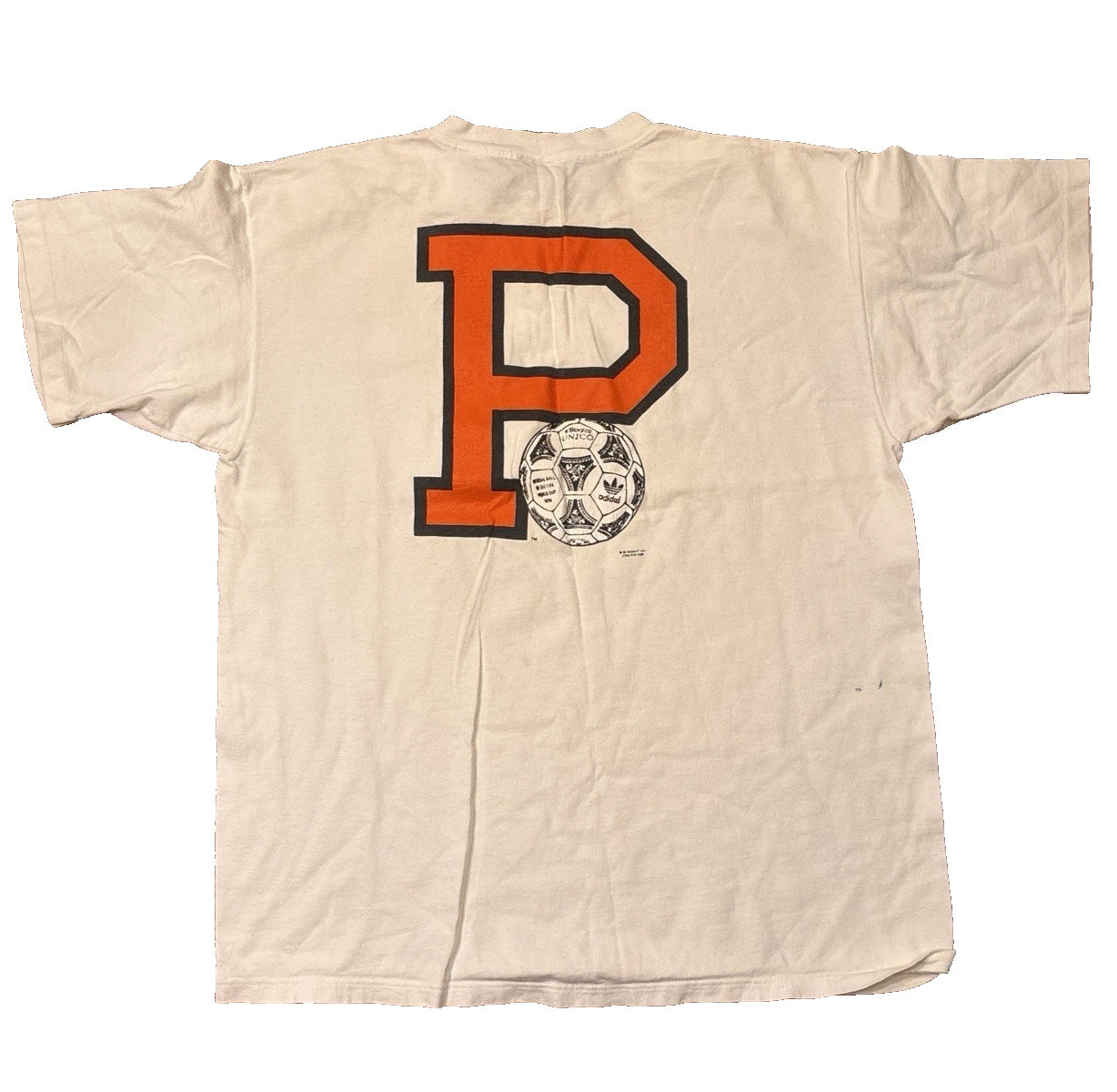 Vintage 90's Princeton University Tigers Soccer Football Adidas T-Shirt Size XL