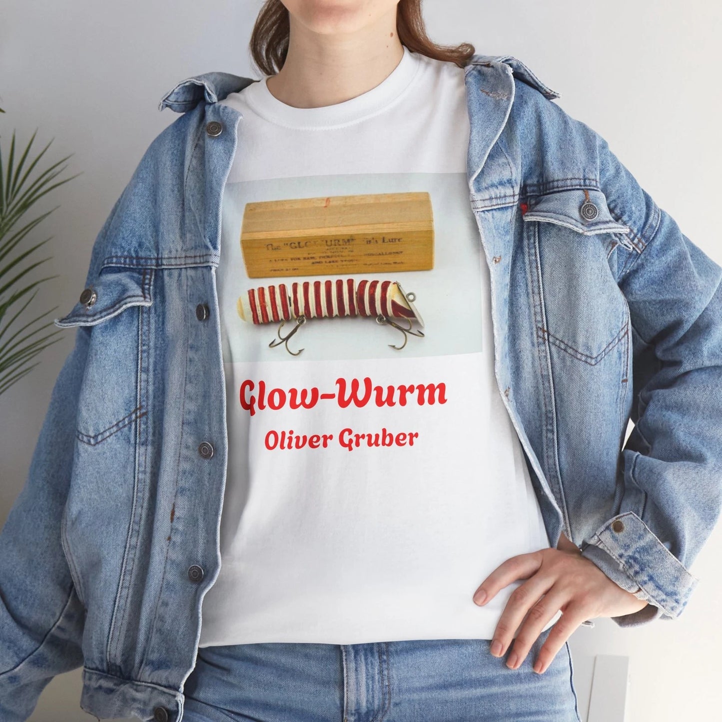 Vintage Glow-Wurm Fishing Lure Oliver Gruber T-Shirt, Retro Fishing Tee, Unisex