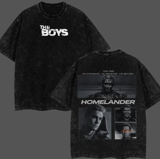 The Boys Season 5 Homelander Vintage Washed Graphic T-Shirt Comic Tee
