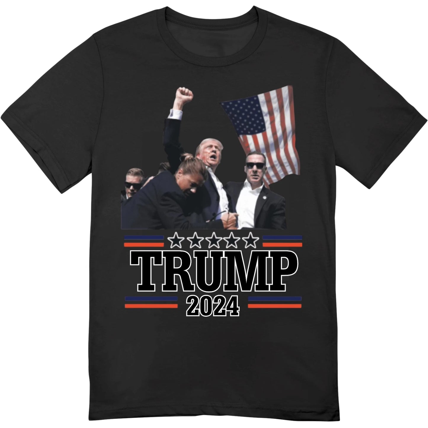 President Donald Trump Rally Shooting Shirt USA MAGA Fist Pump Fight TRUMP 2024