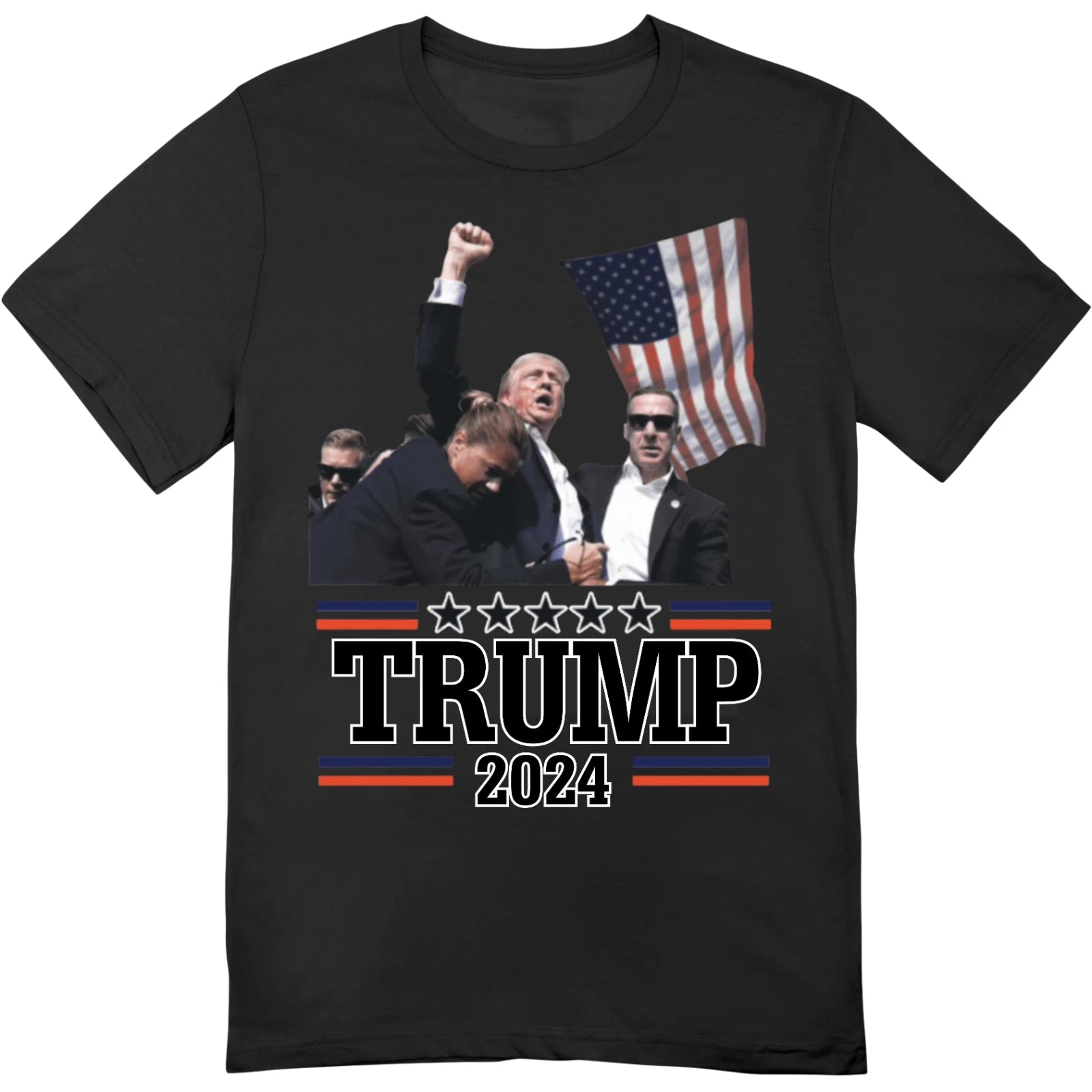 President Donald Trump Rally Shooting Shirt USA MAGA Fist Pump Fight TRUMP 2024