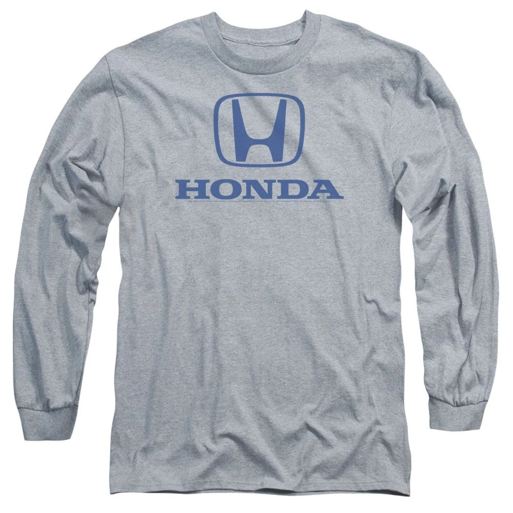 Honda Standard Logo Men's Long Sleeve Gray T-Shirt S-3XL Officially Licensed Tee