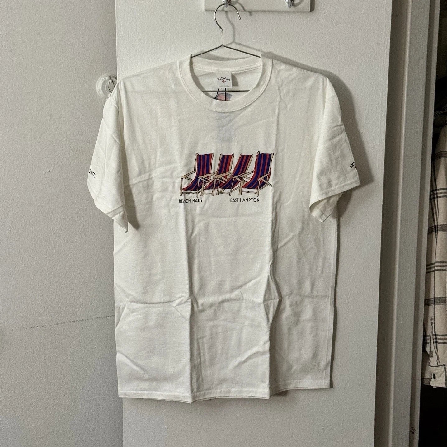 NOAH x Highsnobiety Beach Haus East Hampton White Graphic Cotton Men's T-Shirt