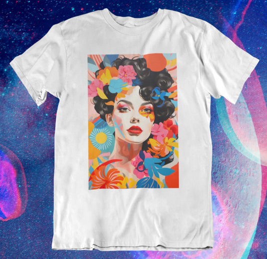Abstract Women Art T shirt | Contemporary Watercolor | Modern Matisse Monet V3